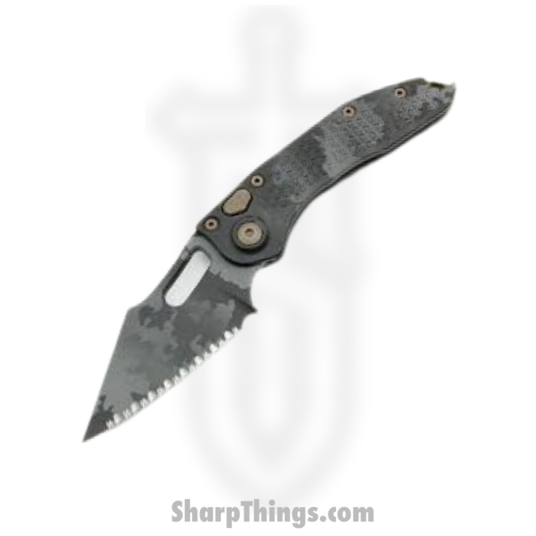 Microtech - 169-3UCS - Stitch Signature Series - Folding Knife - M390 Coated Spear Point - Aluminum - Urban Camo