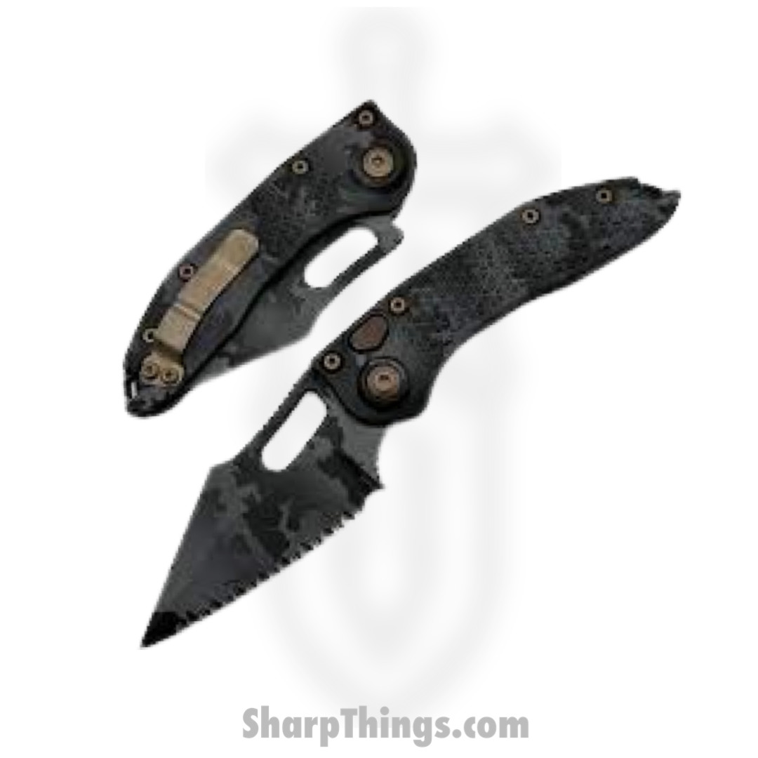 Microtech - 169-3UCS - Stitch Signature Series - Folding Knife - M390 Coated Spear Point - Aluminum - Urban Camo - Image 2