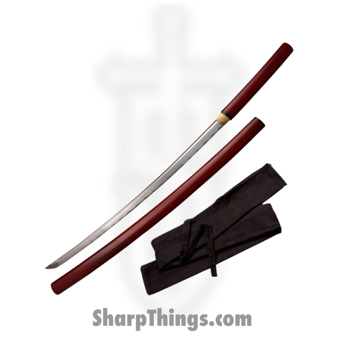 Ten Ryu - TR-025BG - Hand Forged Shirasaya Samurai Sword - 1045 - Burgundy