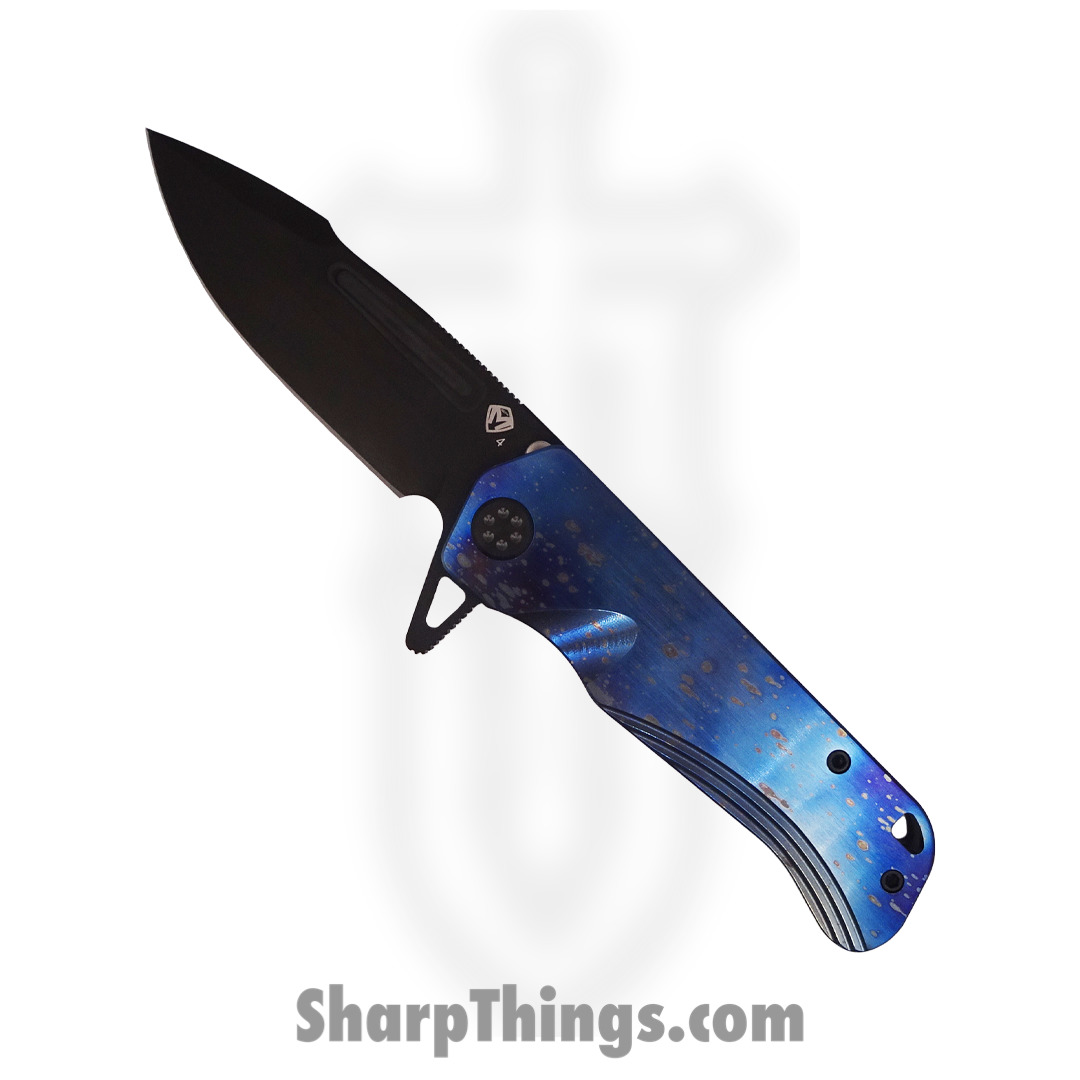 Medford Knife - MK2004PQ-03PV-TPCP-Q4 - Proxima Frame Lock Drop Point Flipper - S45VN Titanium - Galaxy Handles