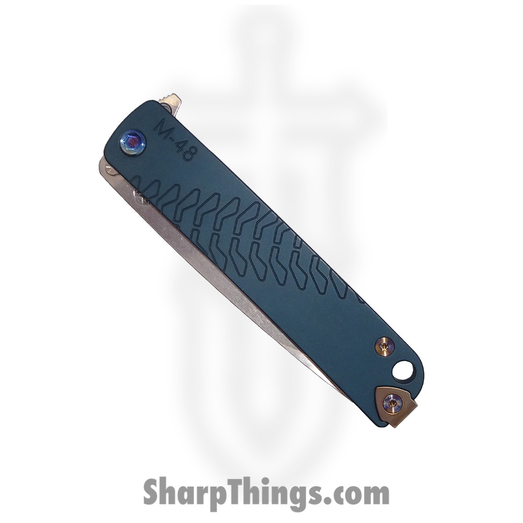 MK2124TQ-44TM-TFCF-Q4 - M-48 Hybrid Flipper Knife - Tumbled S45VN PVD - Blue - Image 4