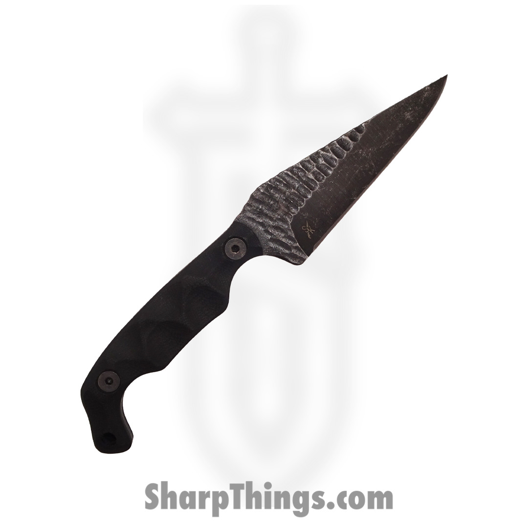 Stroup Knives - B5-BLACK-G10 - Bravo 5 Full Tang Drop Point Fixed Blade Knife - 1095 G10 - Black - Image 2