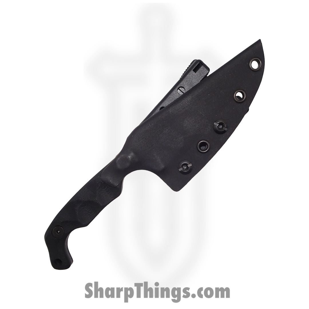Stroup Knives - B5-BLACK-G10 - Bravo 5 Full Tang Drop Point Fixed Blade Knife - 1095 G10 - Black - Image 4