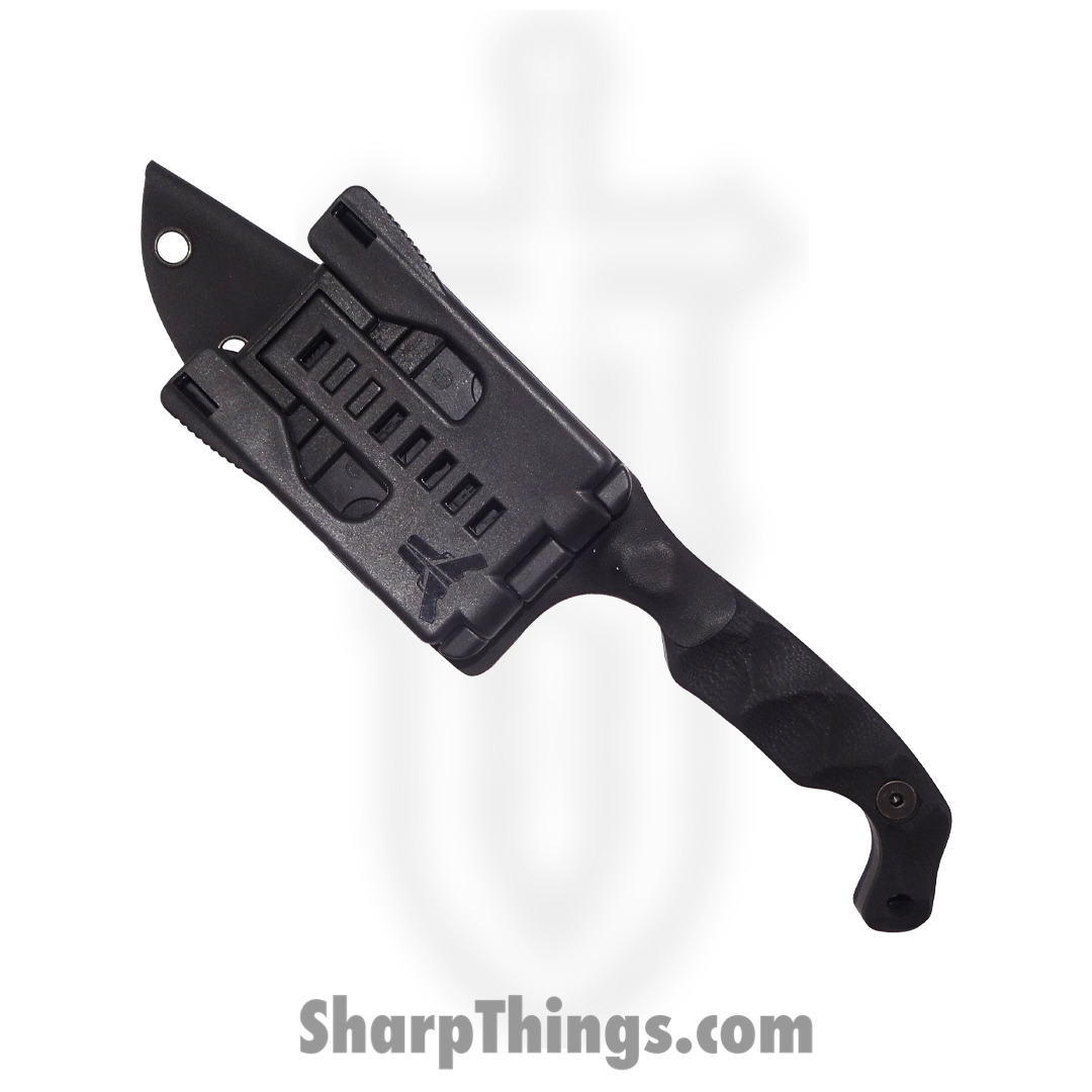 Stroup Knives - B5-BLACK-G10 - Bravo 5 Full Tang Drop Point Fixed Blade Knife - 1095 G10 - Black - Image 3