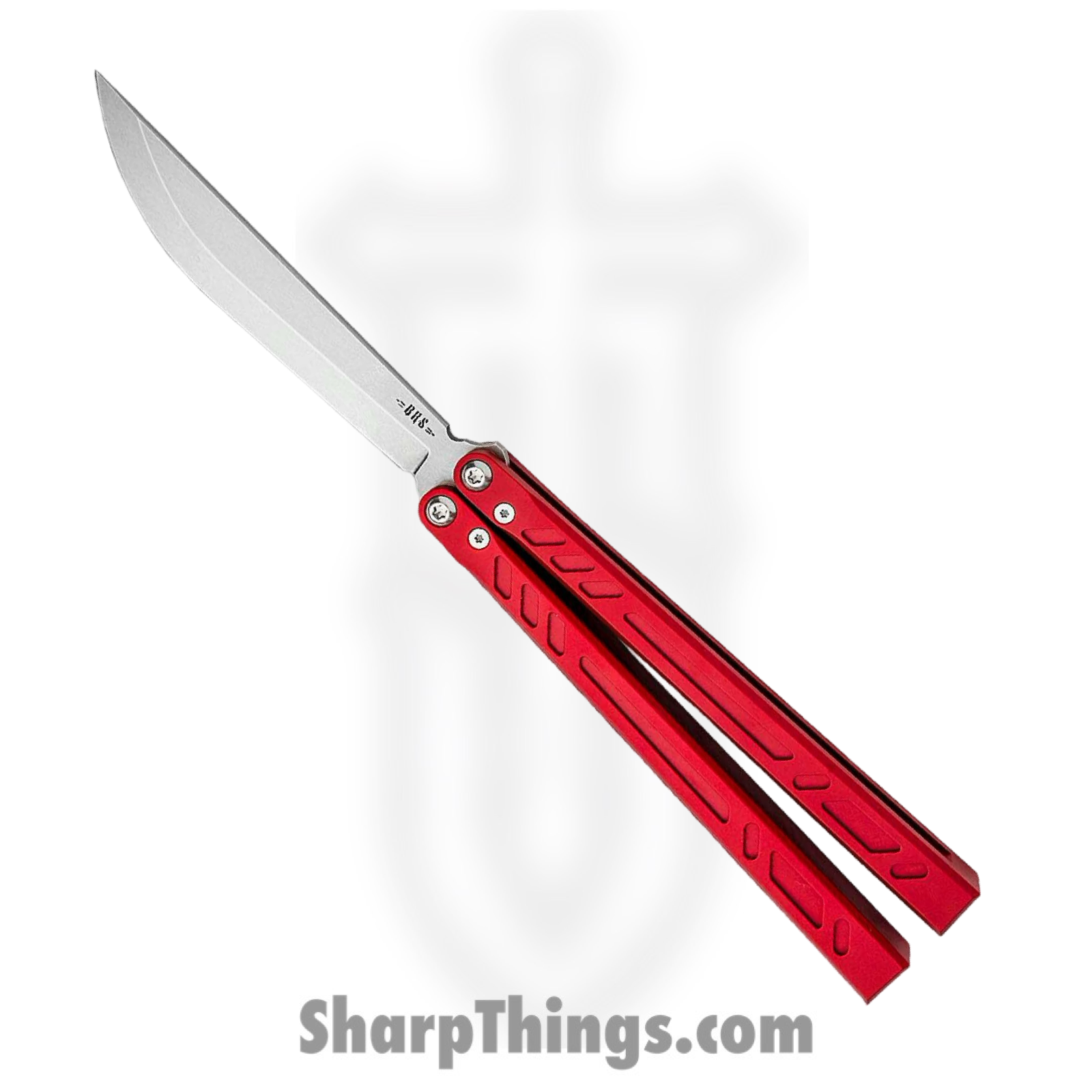Blade Runner Systems - BRSBBSBAYRED - Barebones - Balisong - Stonewash 154cm Bayonet - 7075 - Red