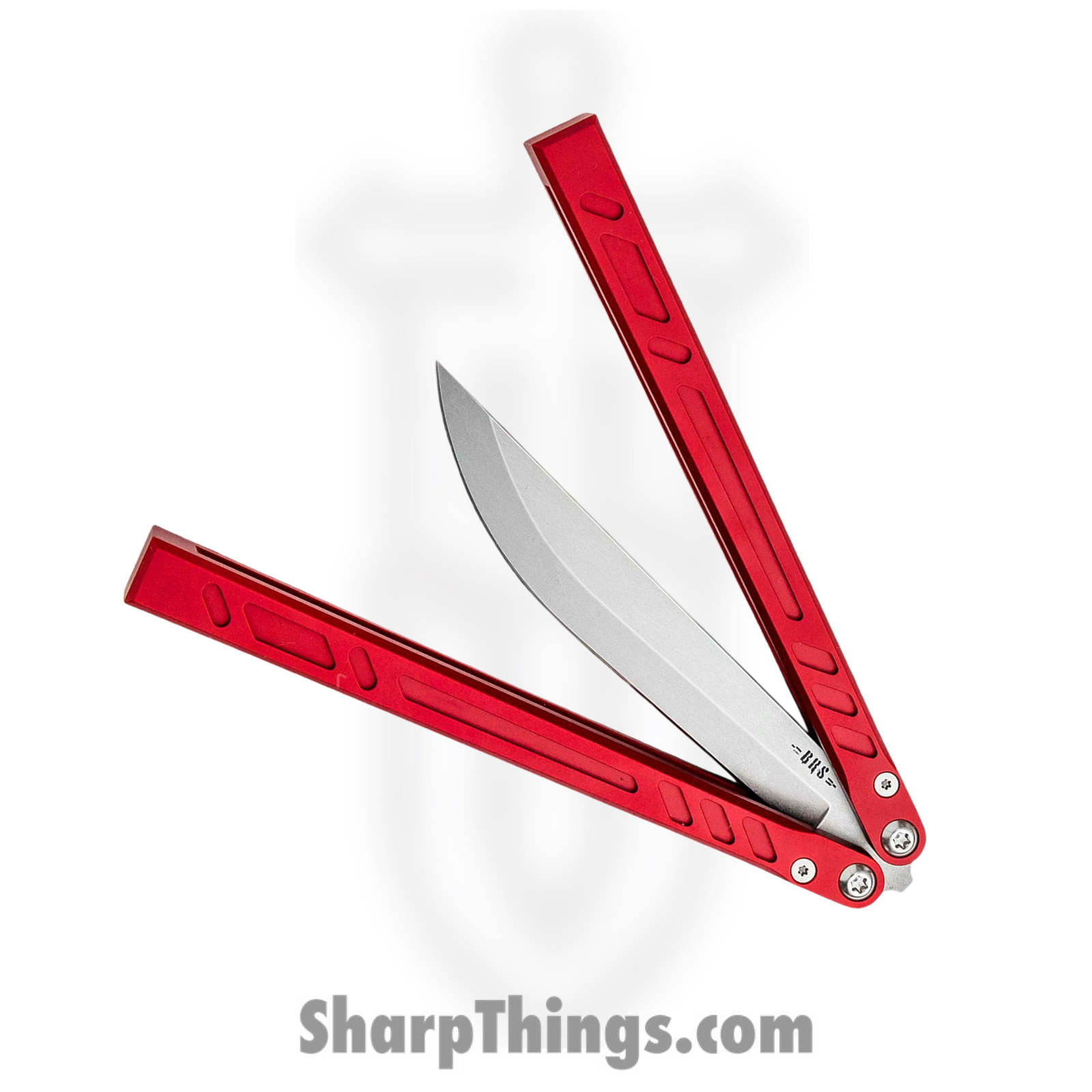 Blade Runner Systems - BRSBBSBAYRED - Barebones - Balisong - Stonewash 154cm Bayonet - 7075 - Red - Image 3