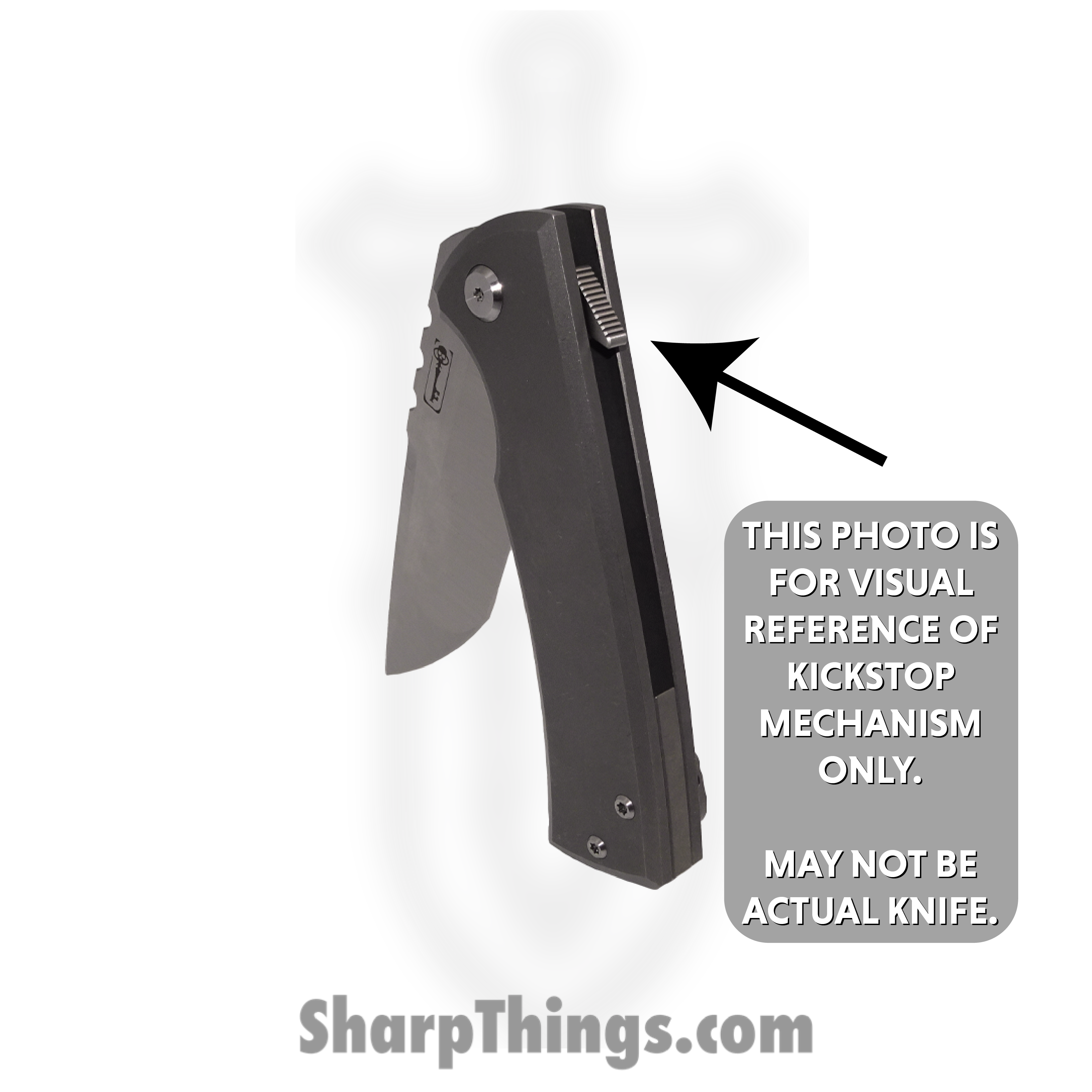 Chaves Knives - CU229TNBKKS - Redencion 229 Lee Williams Kickstop - Folding Knife - M390 Stonewash Tanto - G10 and Titanium - Black - Image 6