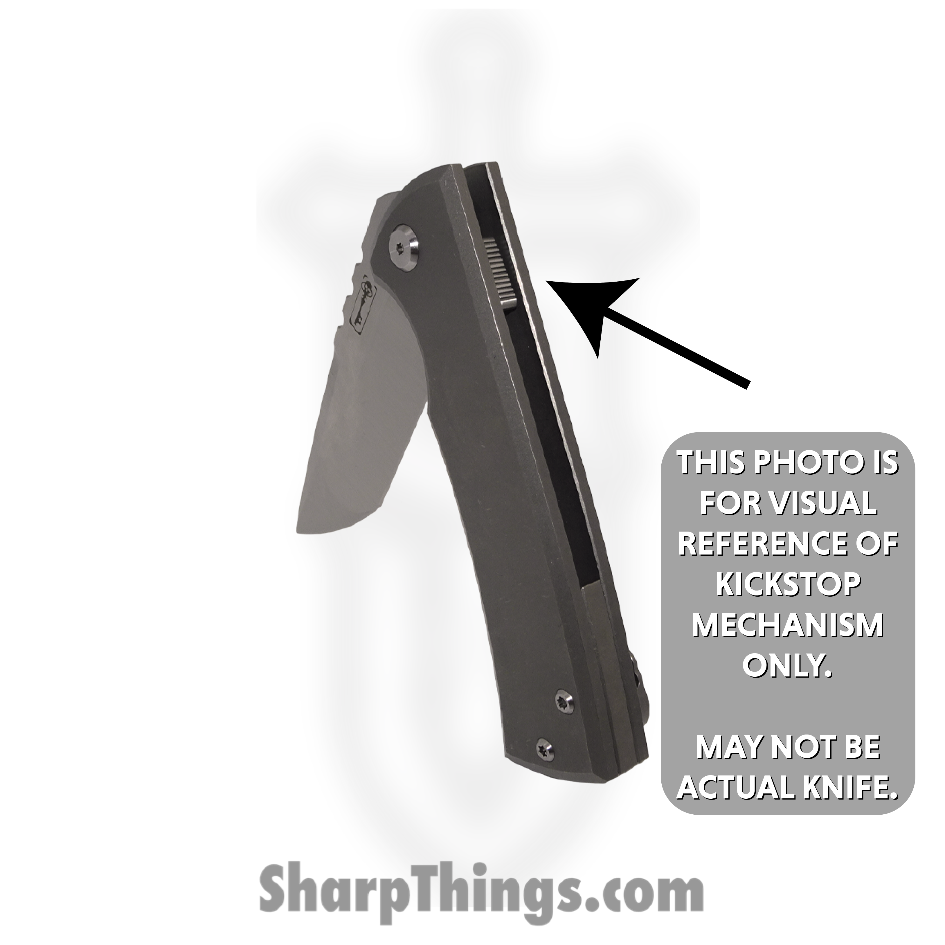 Chaves Knives - CU229TNBKKS - Redencion 229 Lee Williams Kickstop - Folding Knife - M390 Stonewash Tanto - G10 and Titanium - Black - Image 7