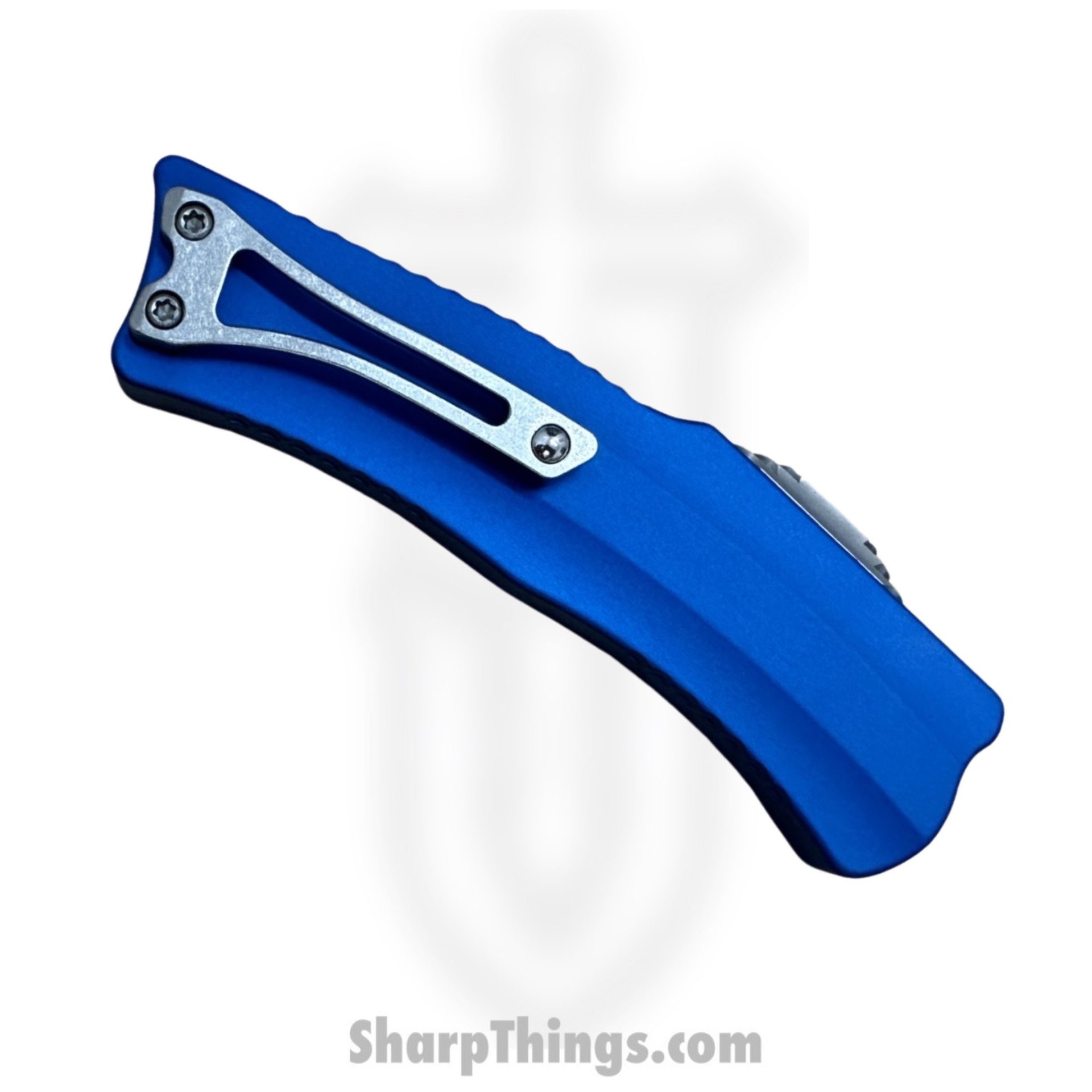 Heretic Knives - H060-2A-BLU - Roc - OTF Auto - Magnacut Stonewash Hawkbill - 6061-T6 Aluminum - Blue - Image 2