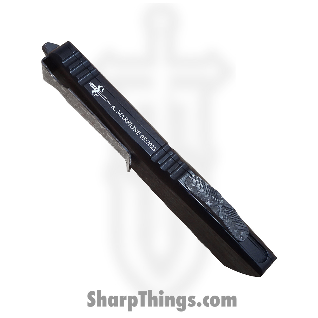 Marfione Custom Knives - 342-MCK-7 - Marfione Custom Combat Troodon - OTF Auto - 342-MCK-7 Marfione Custom Combat Troodon OTF Auto - Alloy - Black - Image 2