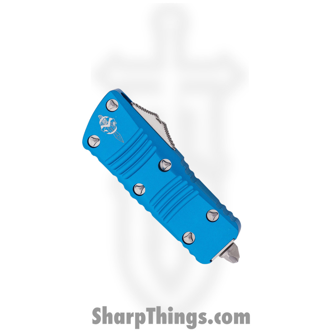 Microtech - 819-10BLS - Mini Troodon Signature Series - OTF Auto - 819-10BLS Mini Troodon Signature Series OTF Auto - 6061-T6 Aluminum - Blue - Image 4