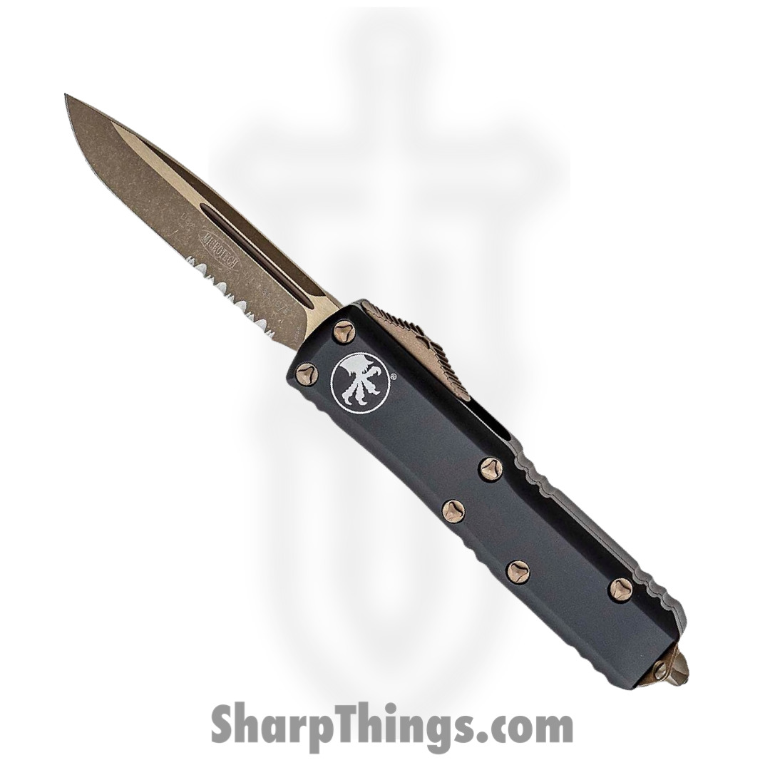 Microtech - 231-14AP - UTX-85 - OTF Auto - 231-14AP UTX-85 OTF Auto - 6061-T6 Aluminum - Black/Bronze