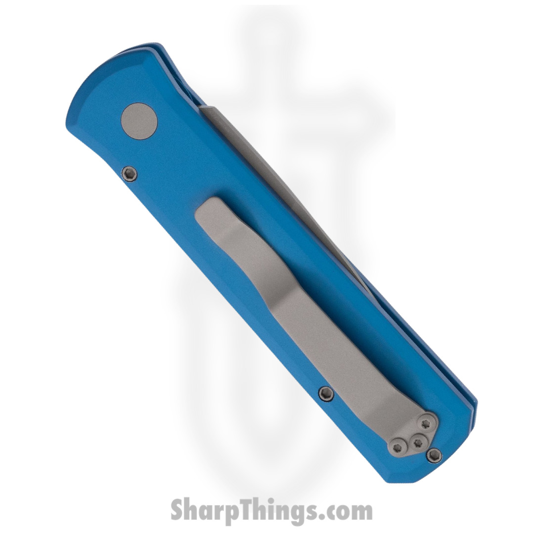 ProTech - 720-BLUE - Godson - Automatic Knife - 154CM Blasted Spear Point - 6061-T6 Aluminum - Blue - Image 2