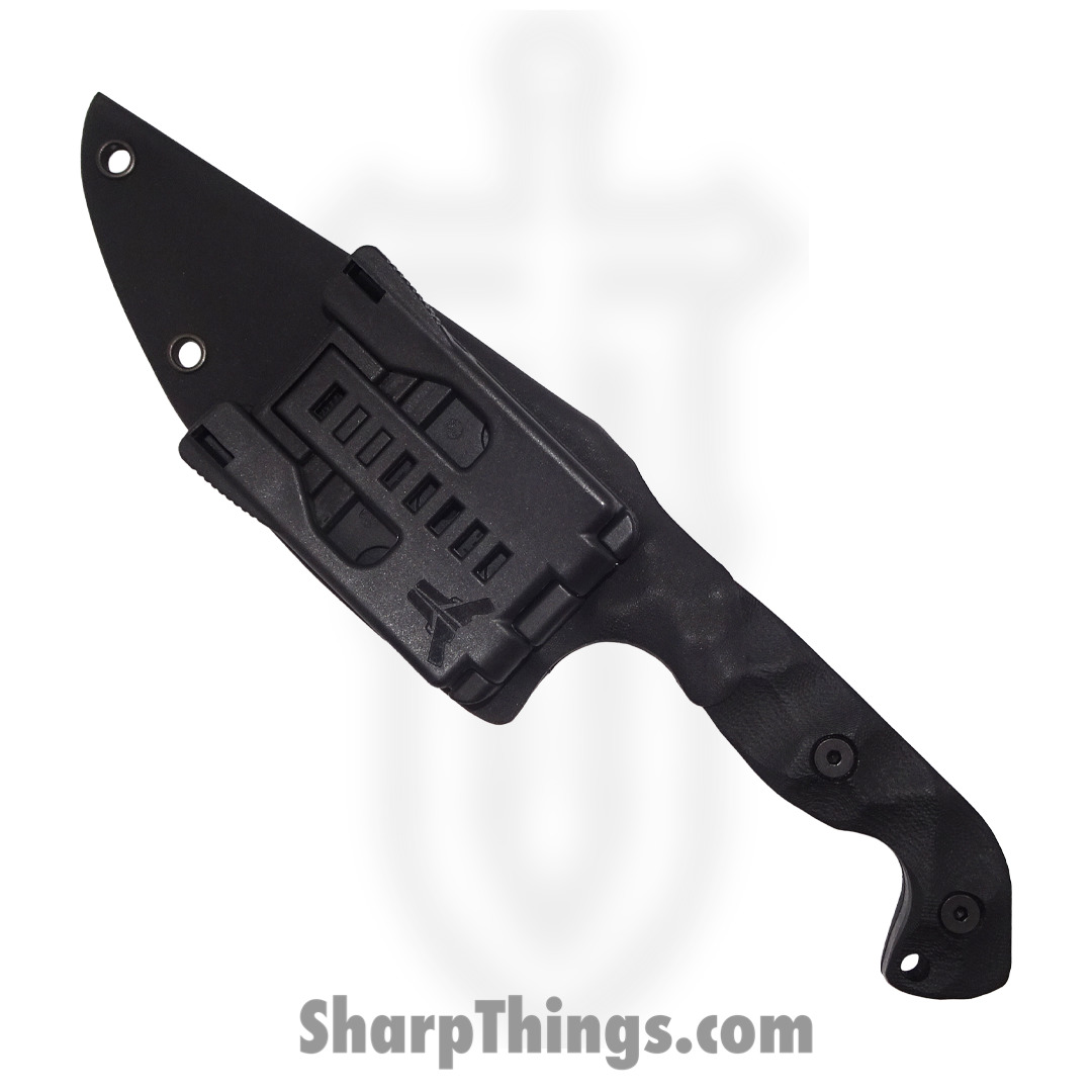 Stroup Knives - TU1-BLACK-G10 - Tactical Use Fixed Blade Hand Carved Knife - 1095 G10 - Blue - Image 3