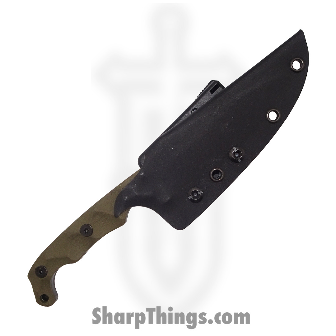 Stroup Knives - TU2-ODGREEN-G10 - Tactical Use Fixed Blade Hand Carved Pike Blade Knife - 1095 G10 - OD Green - Image 3