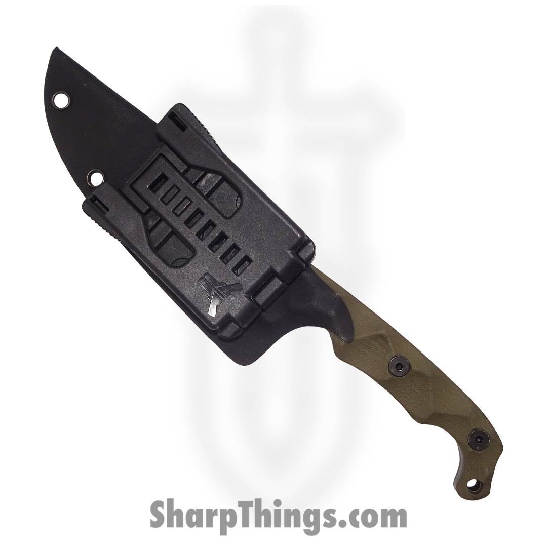 Stroup Knives - TU2-ODGREEN-G10 - Tactical Use Fixed Blade Hand Carved Pike Blade Knife - 1095 G10 - OD Green - Image 4