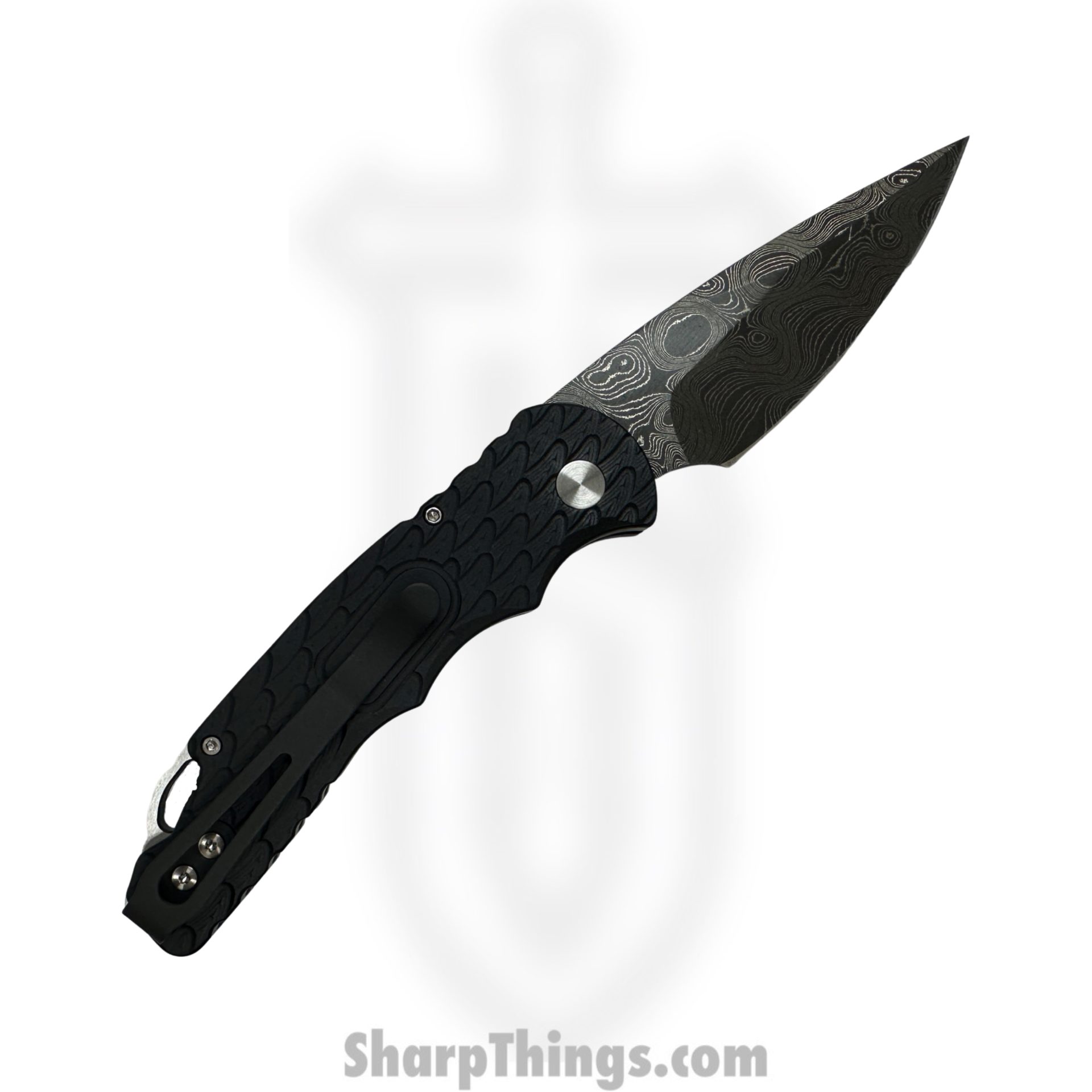 ProTech - T530-DAMA - Tactical Response 5 - Automatic Knife - Damascus Damascus Clip Point - Aluminum - Black - Image 4