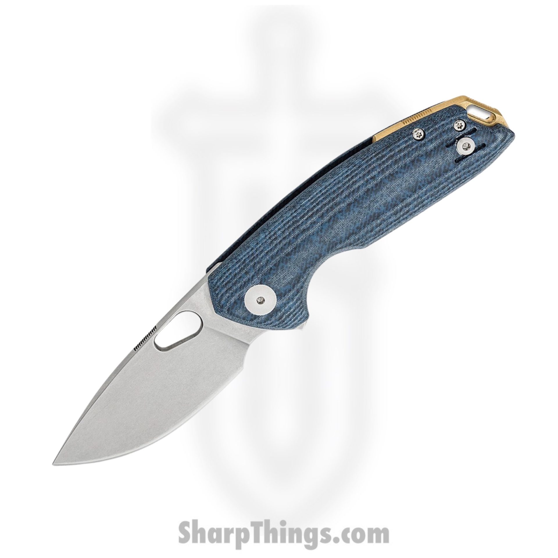GiantMouse - TRIBECA-DENIM-MICARTA - Ace Tribeca Knife - Folding Knife - Magnacut Stonewash Drop Point - Micarta - Denim Blue