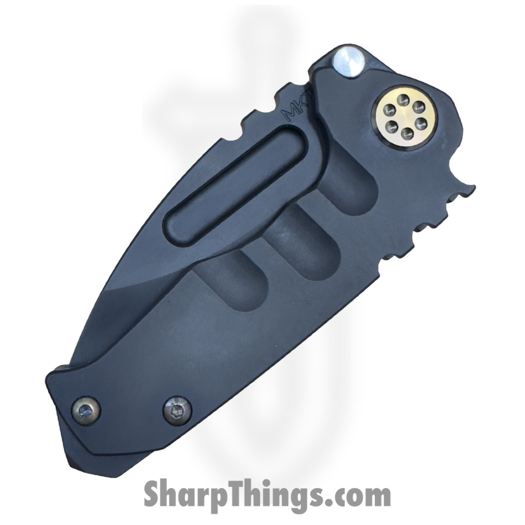 Medford Knife - MK0084PD-30PV-T1C1-BP - Micro"T" - S45VN PVD Drop Point Blade - PVD Handle - Bronze HW - Image 3