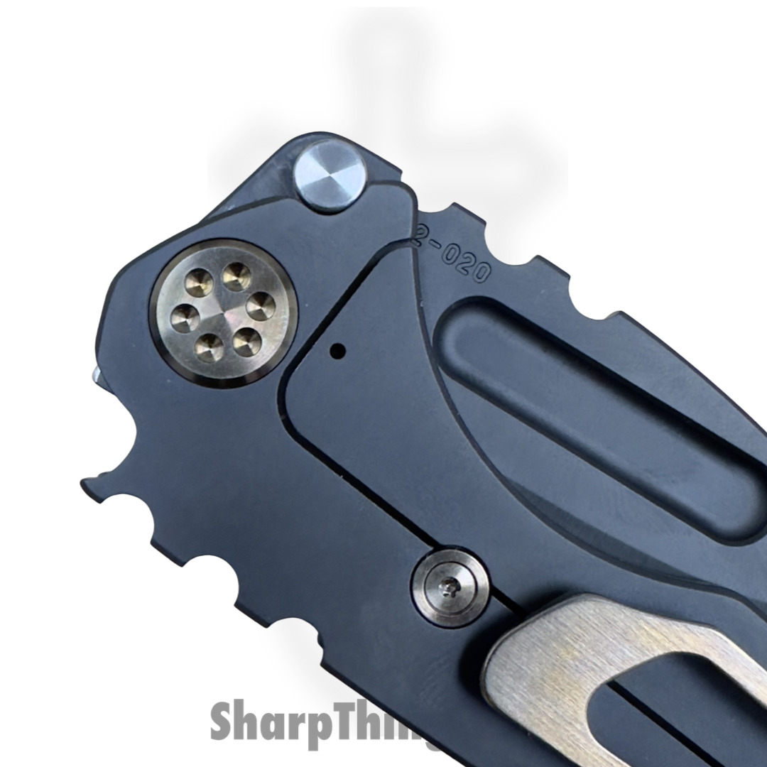 Medford Knife - MK0084PD-30PV-T1C1-BP - Micro"T" - S45VN PVD Drop Point Blade - PVD Handle - Bronze HW - Image 7