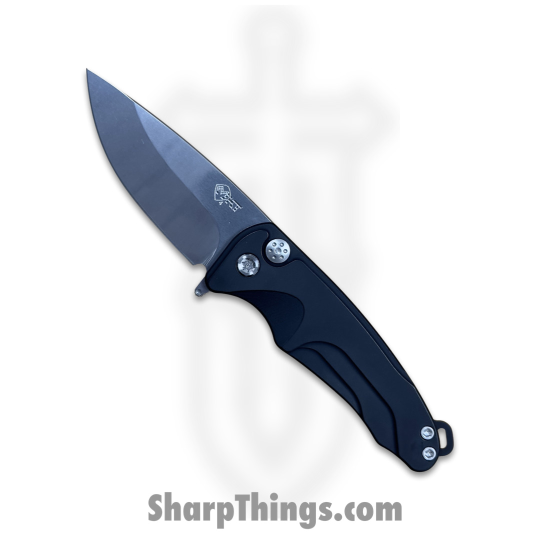 Medford Knife - MK0394TQ-42AB-TSCP-Q4 - Smooth Criminal Button Lock Folder - Tumbled S45VN - Black