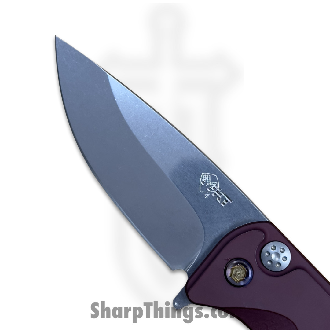 Medford Knife - MK0394TQ-41AR-TFCF-Q4 - Smooth Criminal Button Lock Folder - Tumbled S45VN - Red - Image 6
