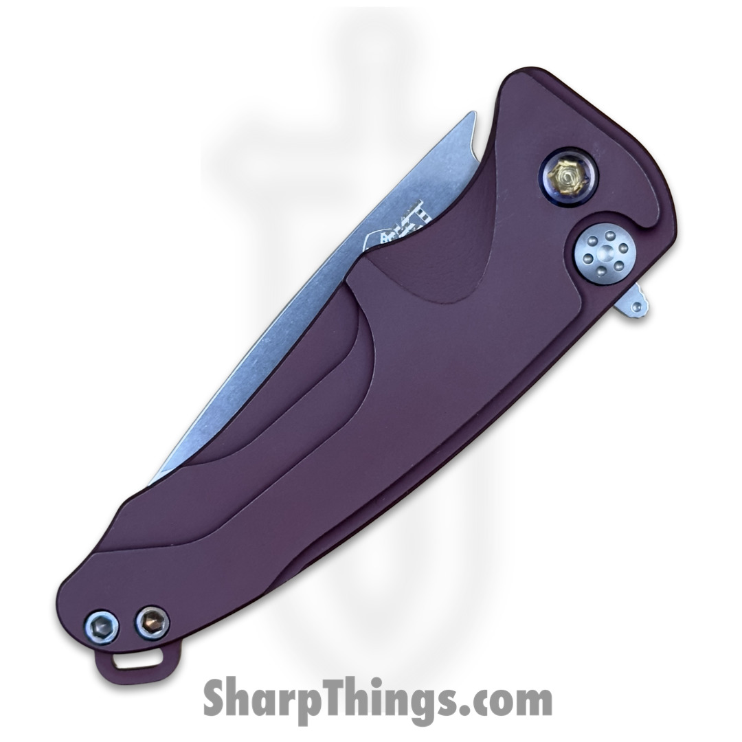 Medford Knife - MK0394TQ-41AR-TFCF-Q4 - Smooth Criminal Button Lock Folder - Tumbled S45VN - Red - Image 3