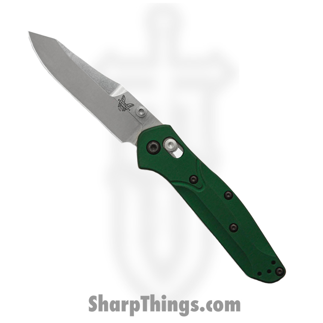Benchmade - 940 - Osborne - Folding Knife - S30V Satin Modified Reverse Tanto - Aluminum - Green