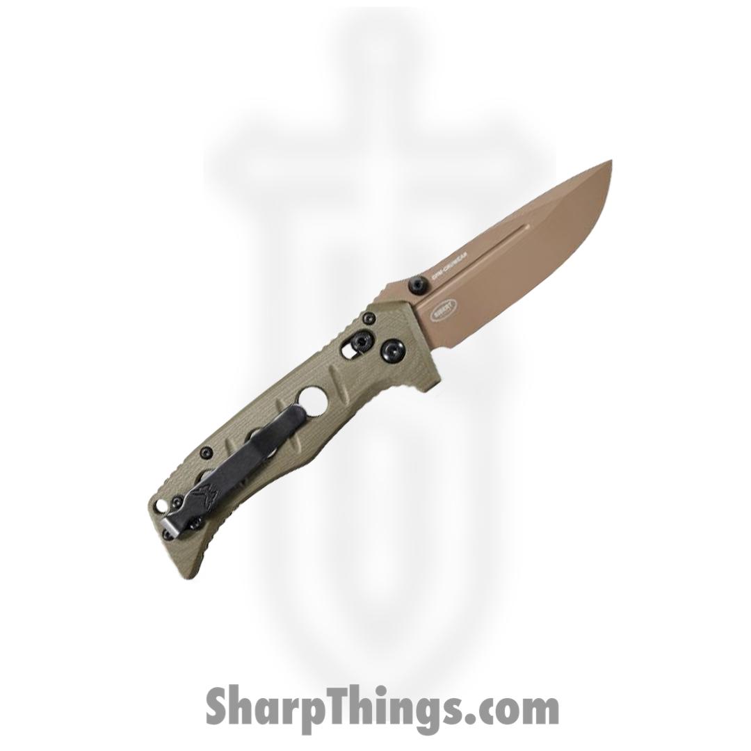 Benchmade - 273FE-2 - Mini Adamas - Folding Knife - CruWear Coated Drop Point - G10 - OD Green Dark Earth - Image 2