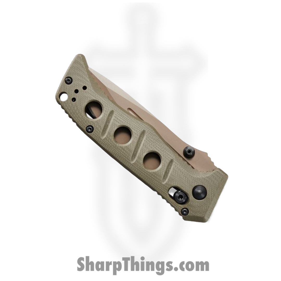 Benchmade - 273FE-2 - Mini Adamas - Folding Knife - CruWear Coated Drop Point - G10 - OD Green Dark Earth - Image 3