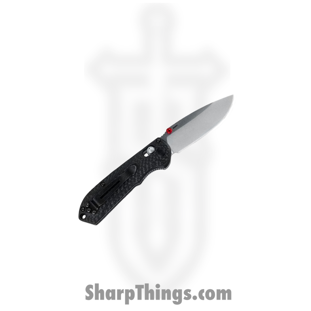 Benchmade - 565-1 - Mini Freek - Folding Knife - S90V Stonewash Drop Point - Carbon Fiber - Black - Image 2