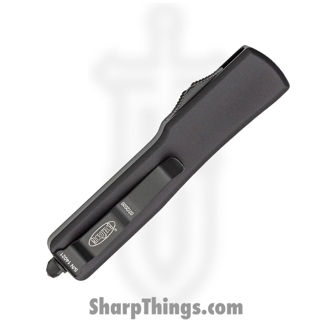 Microtech - 148-2T - UTX-70 Tactical - OTF Auto - Elmax, M390, 204P Two Tone Drop Point - 6061-T6 Aluminum - Black - Image 3
