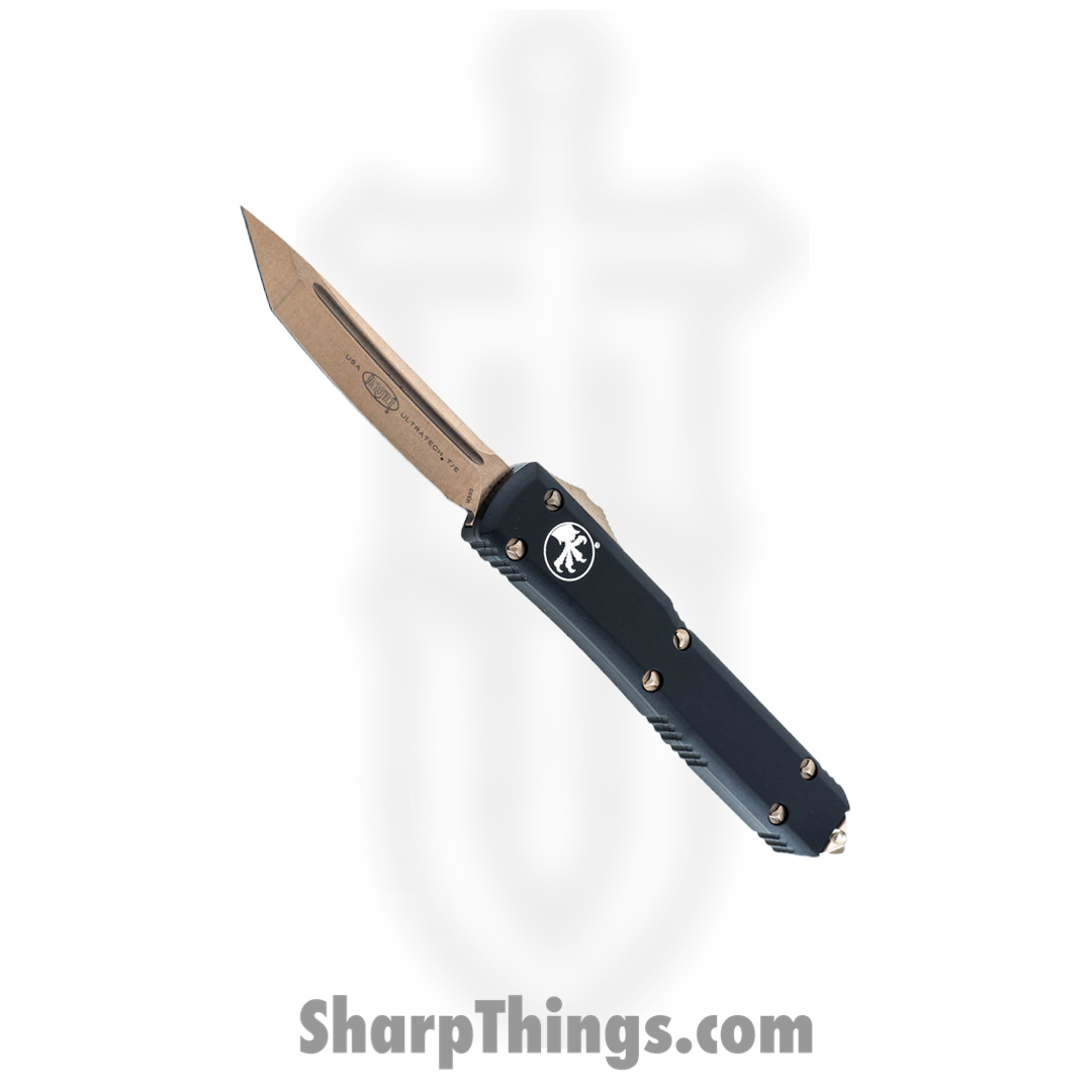 Microtech - 123-13 - Ultratech - OTF Auto - Elmax, M390, 204P Bronze Tanto - 6061-T6 Aluminum - Black