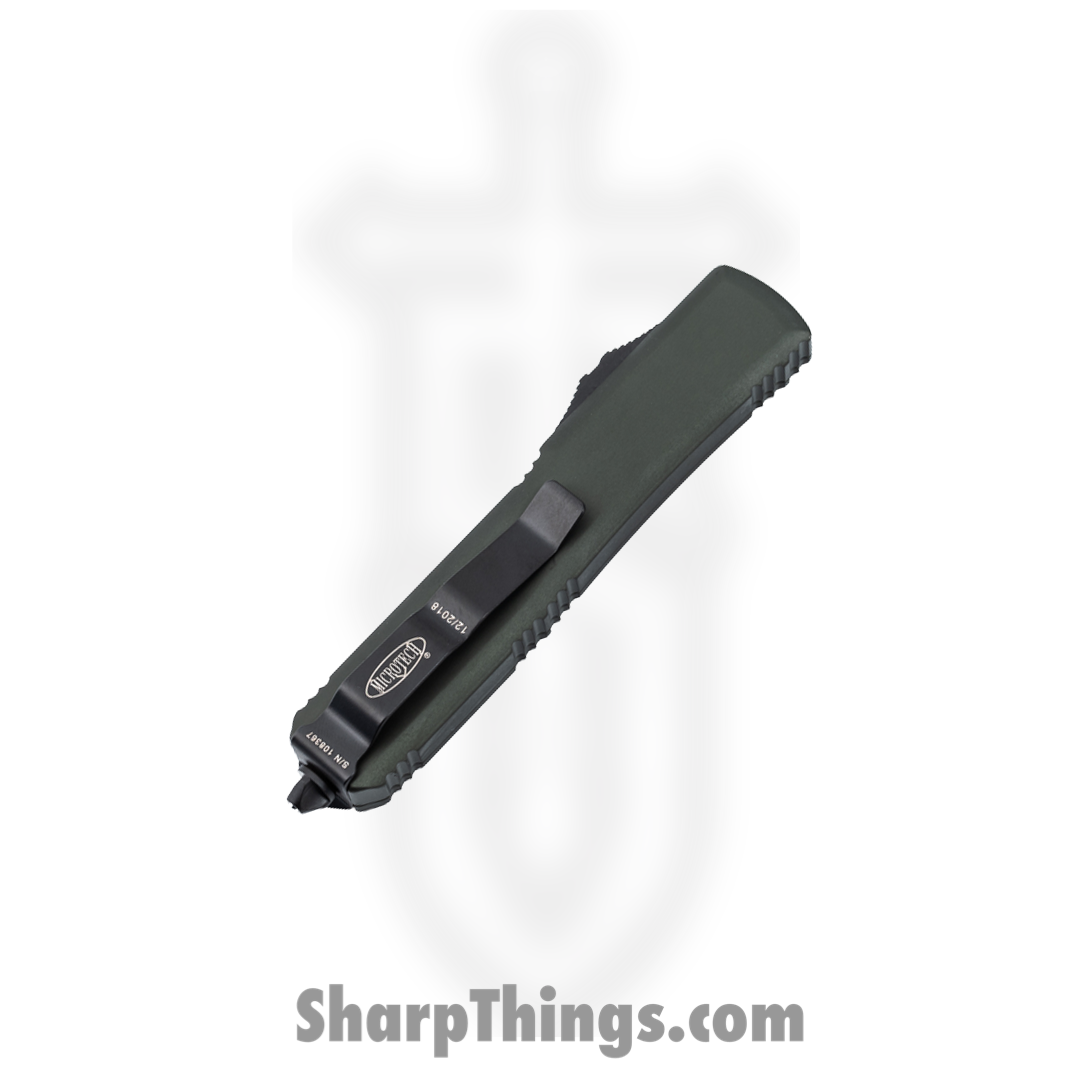 Microtech - 122-3OD - Ultratech - OTF Auto - Elmax, M390, 204P Coated Dagger - 6061-T6 Aluminum - OD Green - Image 4