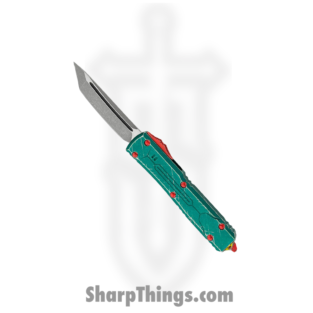 Microtech - 123-10BH - Ultratech Star Wars Bounty Hunter - OTF Auto - Elmax, M390, 204P Apocalyptic Tanto - 6061-T6 Aluminum - Green/Red
