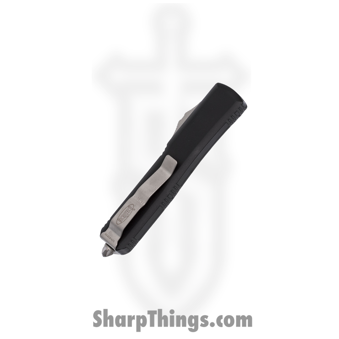 Microtech - 123-11 - Ultratech T/E Partially Serrated Combo - OTF Auto - Bohler Elmax, M390, or 204P Stonewash Tanto - 6061-T6 Aluminum - Black - Image 4