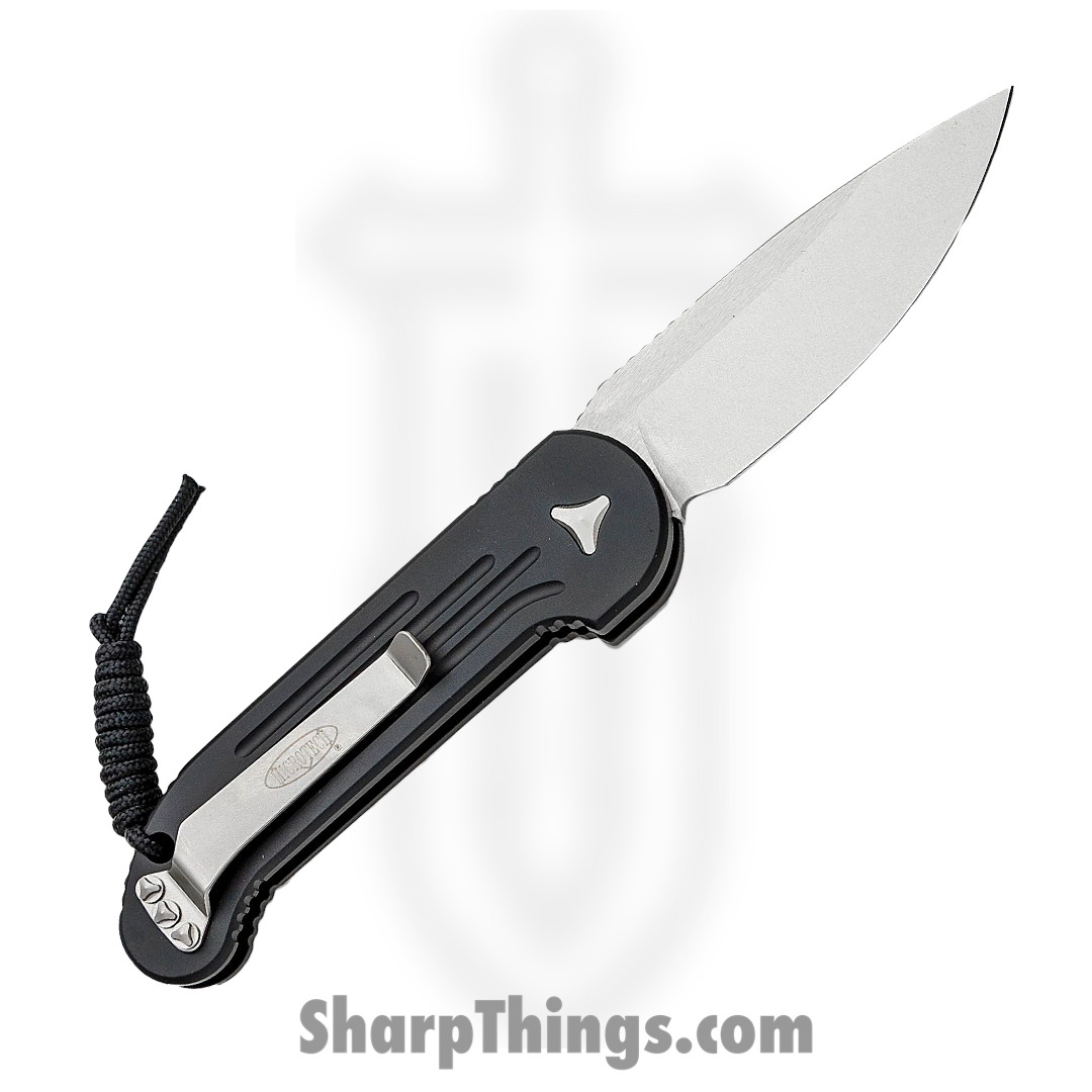 Microtech - 135-10 - LUDT - Automatic Knife - Stonewash Standard Edge Knife - 6061-T6 Aluminum - Black - Image 2