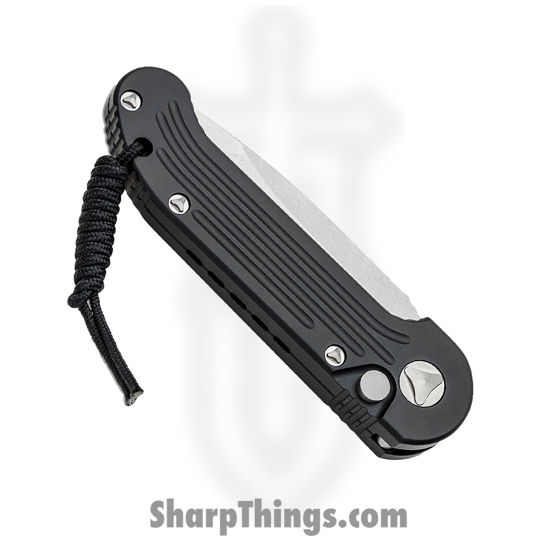 Microtech - 135-10 - LUDT - Automatic Knife - Stonewash Standard Edge Knife - 6061-T6 Aluminum - Black - Image 3