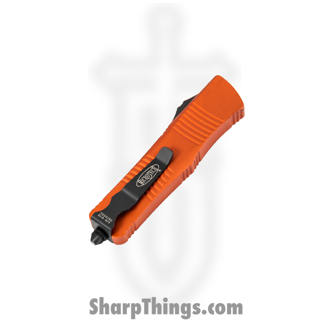Microtech - 138-1OR - Troodon - OTF Auto - Elmax, M390, 204P Coated Dagger - 6061-T6 Aluminum - Orange - Image 4
