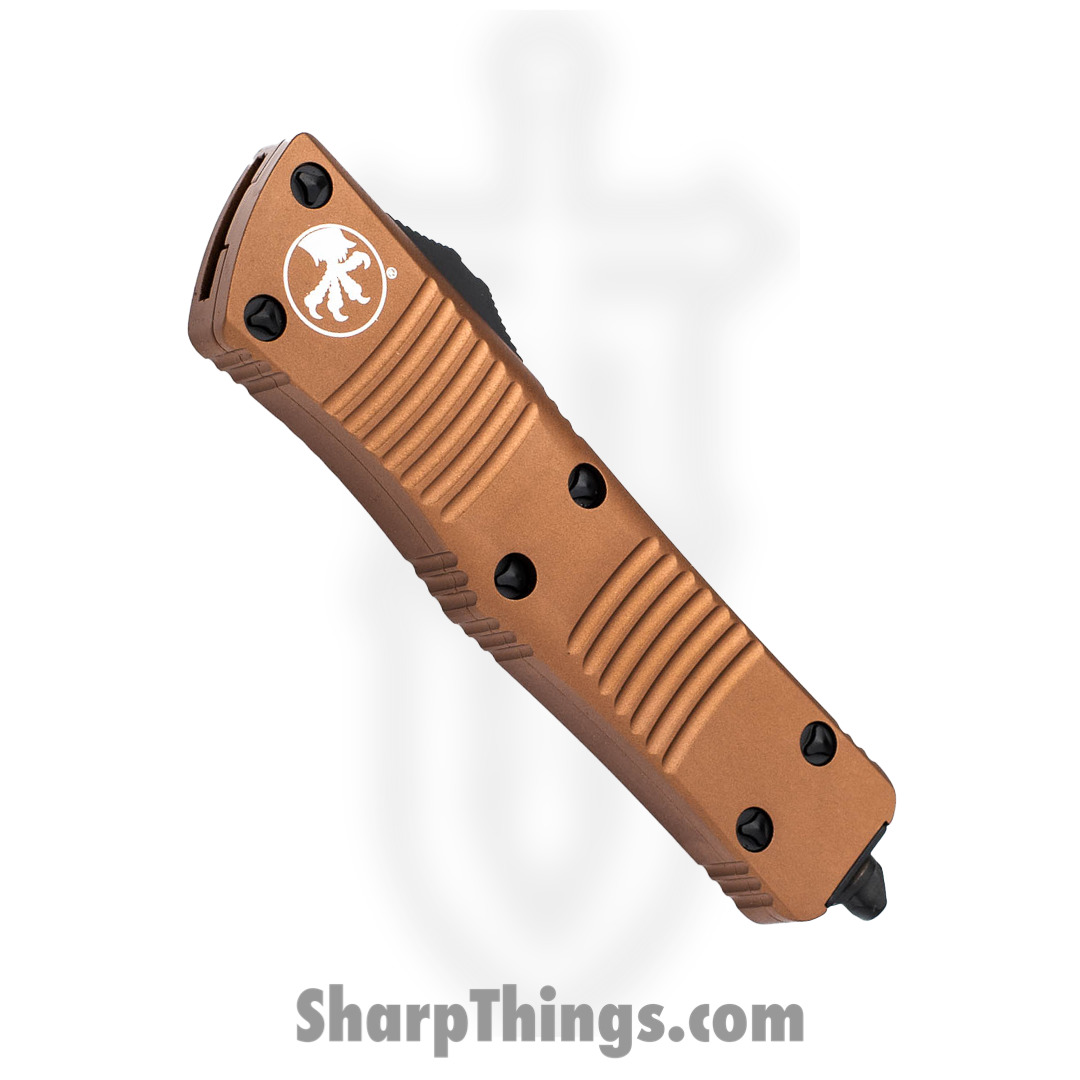 Microtech - 138-1TA - Troodon - OTF Auto - Elmax, M390, 204P Coated Dagger - 6061-T6 Aluminum - Tan - Image 3