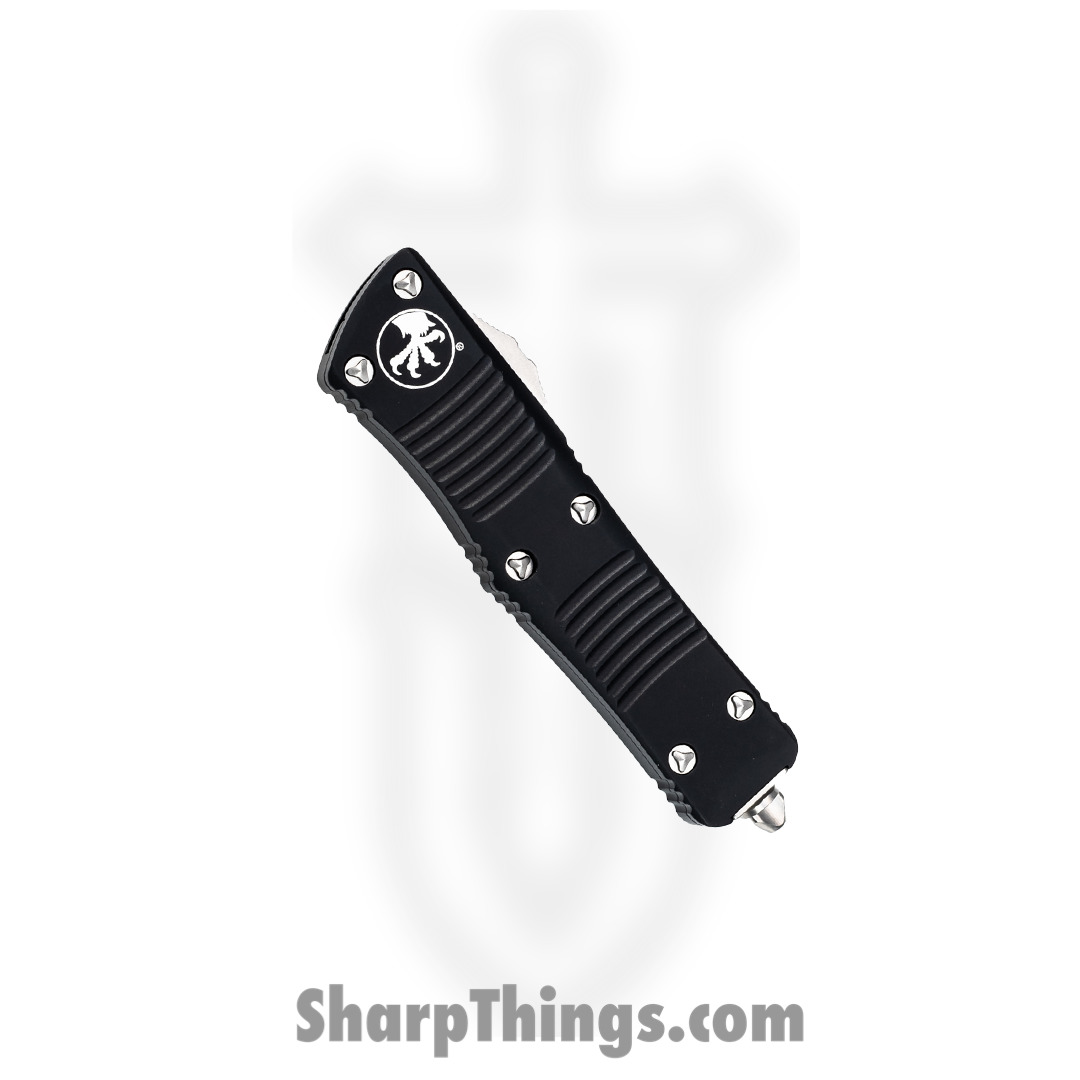 Microtech - 140-10 - Troodon - OTF Auto - Elmax, M390, 204P Stonewash Tanto - 6061-T6 Aluminum - Black - Image 3