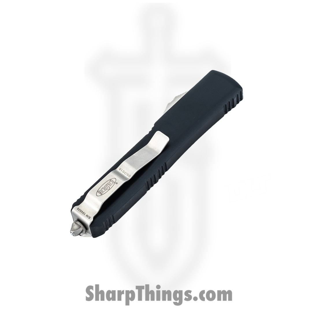 Microtech - 122-5 - Ultratech - OTF Auto - Elmax, M390, 204P Satin Dagger - 6061-T6 Aluminum - Black - Image 4