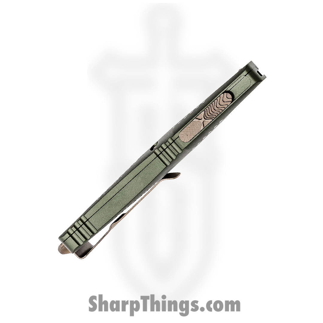 Microtech - 142-13APOD - Combat Troodon - OTF Auto - Elmax, M390, 204P Bronze Apocalyptic Dagger - 6061-T6 Aluminum - OD Green - Image 4