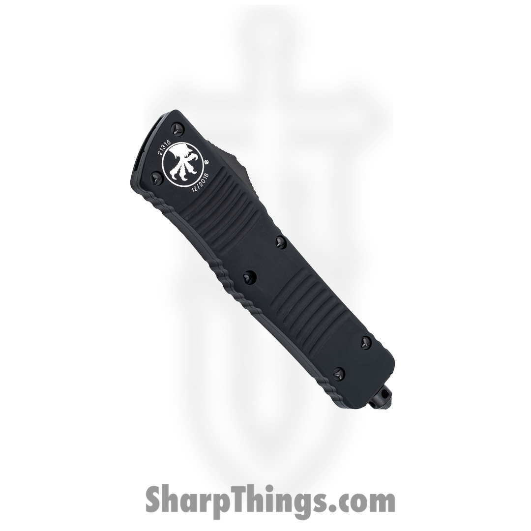 Microtech - 142-1T - Combat Troodon Tactical - OTF Auto - Elmax, M390, 204P Coated Dagger - 6061-T6 Aluminum - Black - Image 3