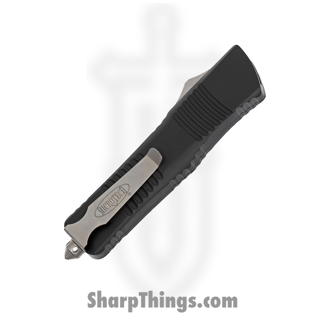 Microtech - 142-4 - Combat Troodon - OTF Auto - Elmax, M390, 204P Satin Dagger - 6061-T6 Aluminum - Black - Image 4