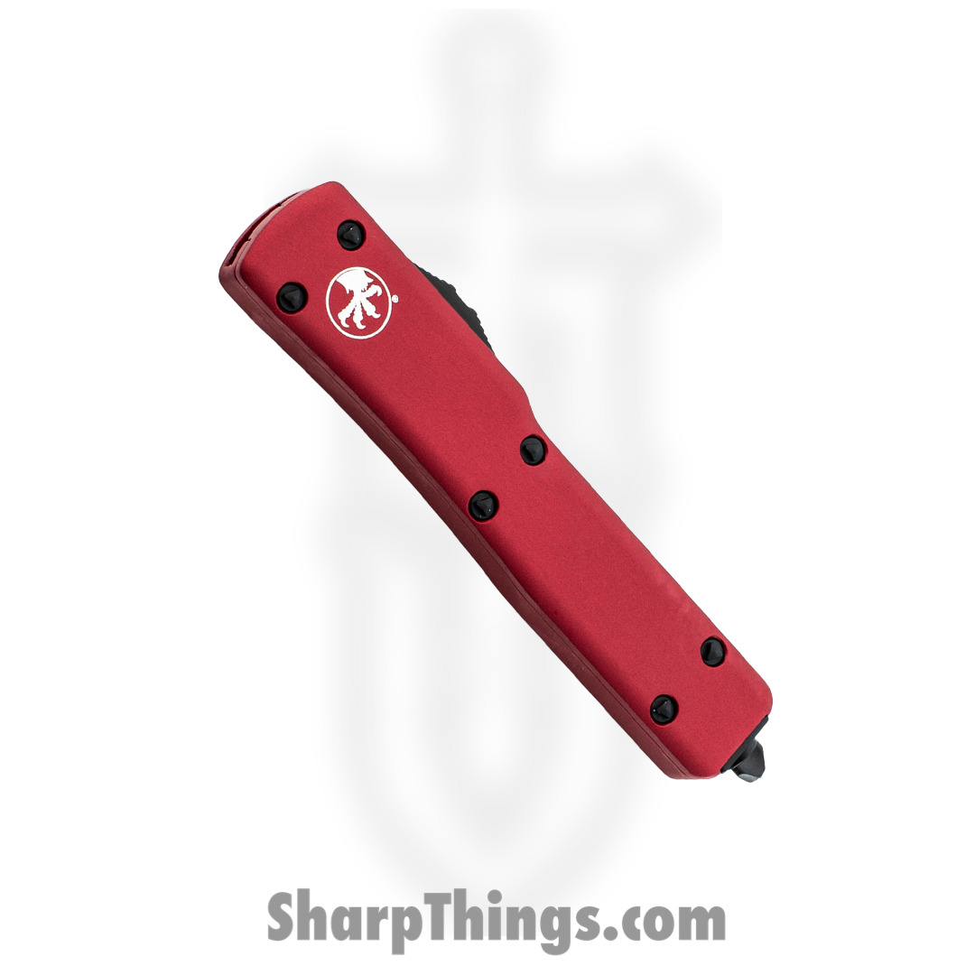 Microtech - 147-1RD - UTX-70 - OTF Auto - Elmax, M390, 204P Two Tone Dagger - 6061-T6 Aluminum - Red - Image 3