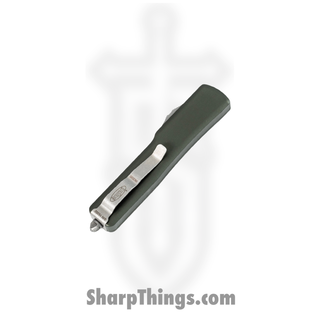 Microtech - 148-10APOD - UTX-70 - OTF Auto - Elmax, M390, 204P Apocalyptic Drop Point - 6061-T6 Aluminum - OD Green - Image 4