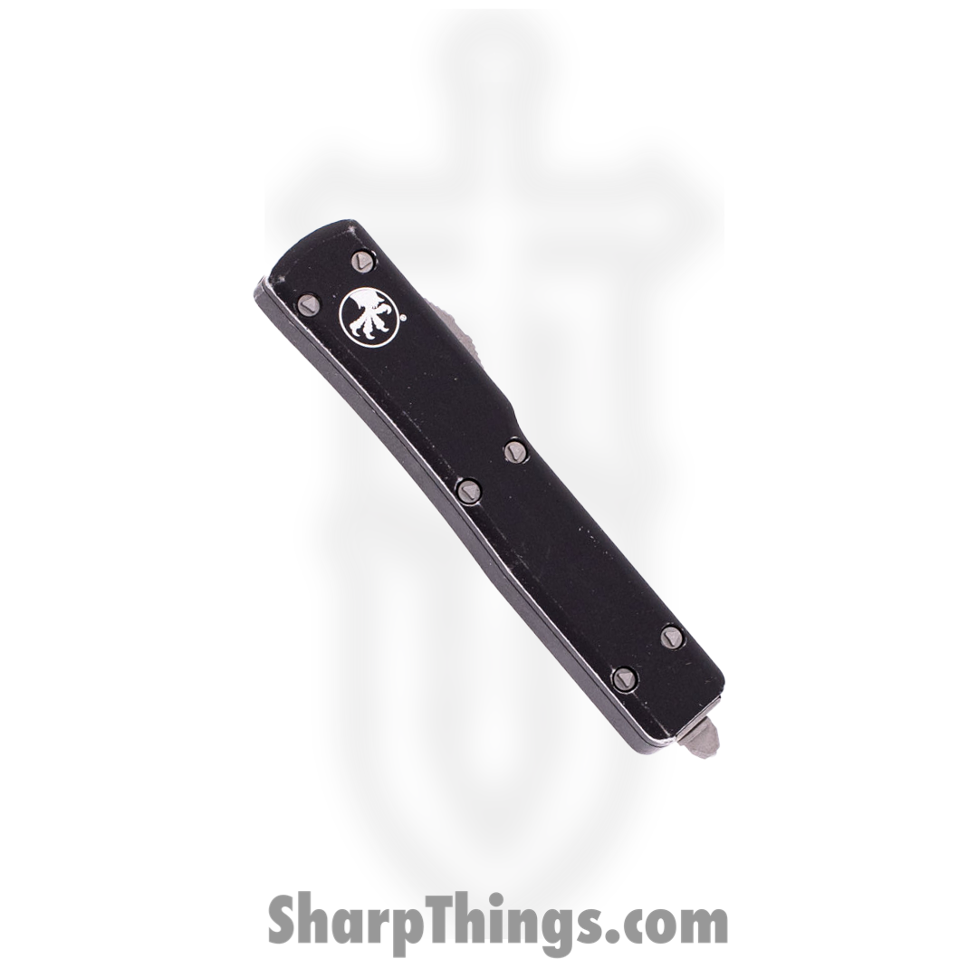 Microtech - 148-10DBK - UTX-70 - OTF Auto - Elmax, M390, 204P Apocalyptic Drop Point - 6061-T6 Aluminum - Black - Image 3