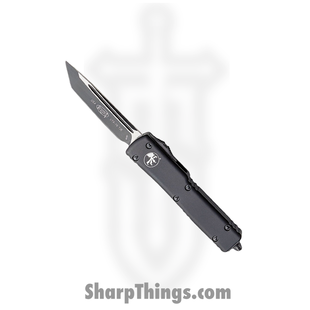 Microtech - 149-1T - UTX-70 - OTF Auto - Elmax, M390, 204P Coated Tanto - 6061-T6 Aluminum - Black