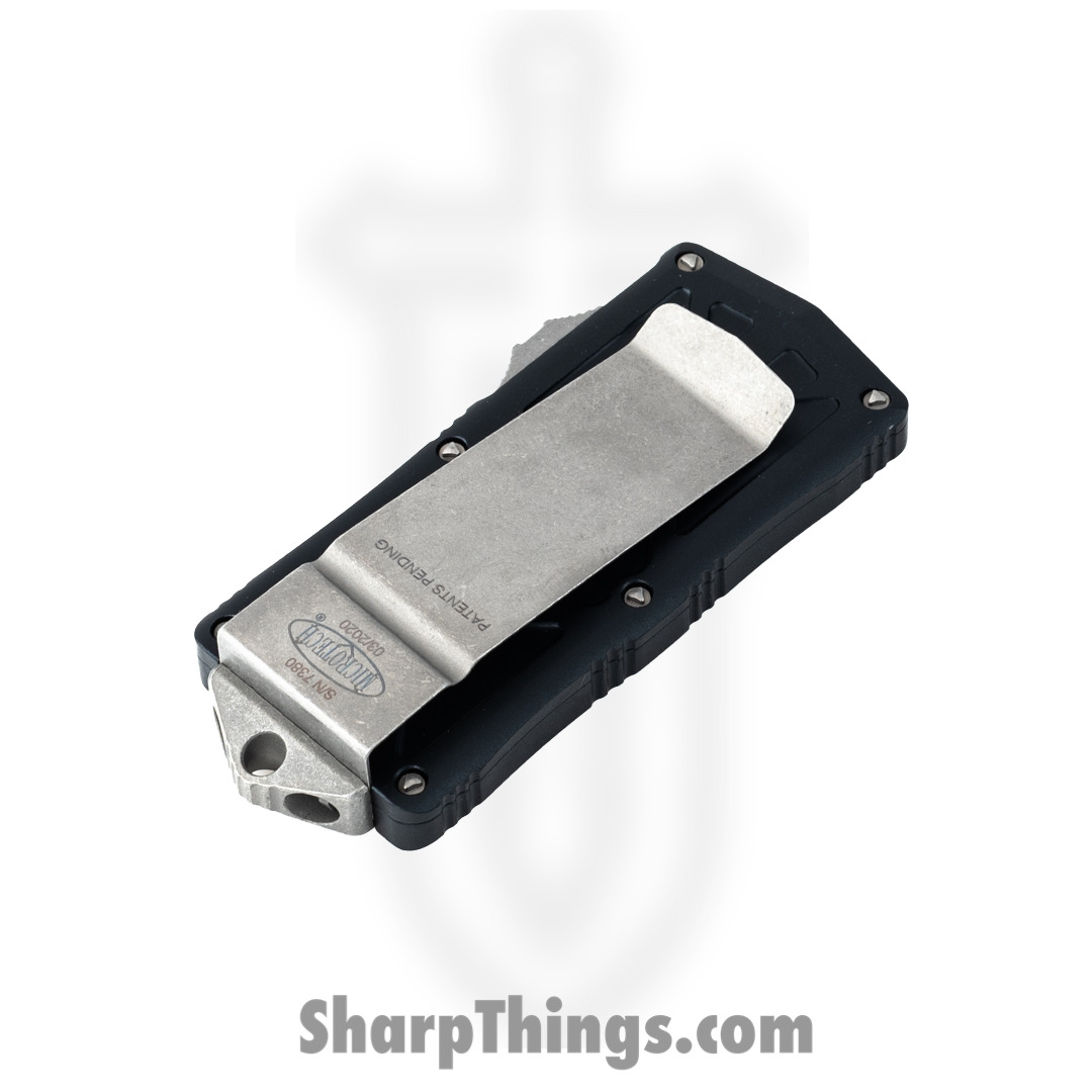 Microtech - 157-10AP - Exocet Money Clip - OTF Auto - M390 Apocalyptic Dagger - 6061-T6 Aluminum - Black - Image 4